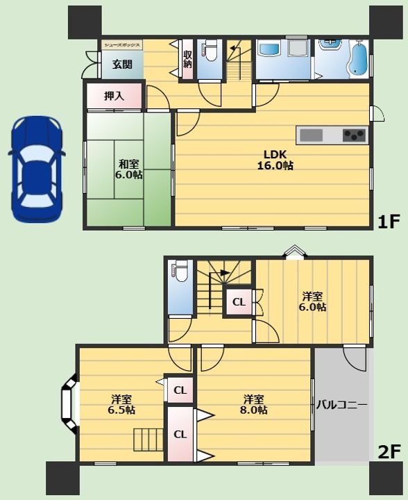 大阪府箕面市小野原東5丁目(一戸建)の賃貸物件の間取り