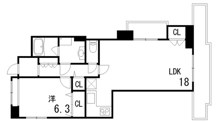 芦屋ニューコーポⅠの間取り