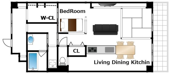 新大阪グランドハイツ2号棟の間取り