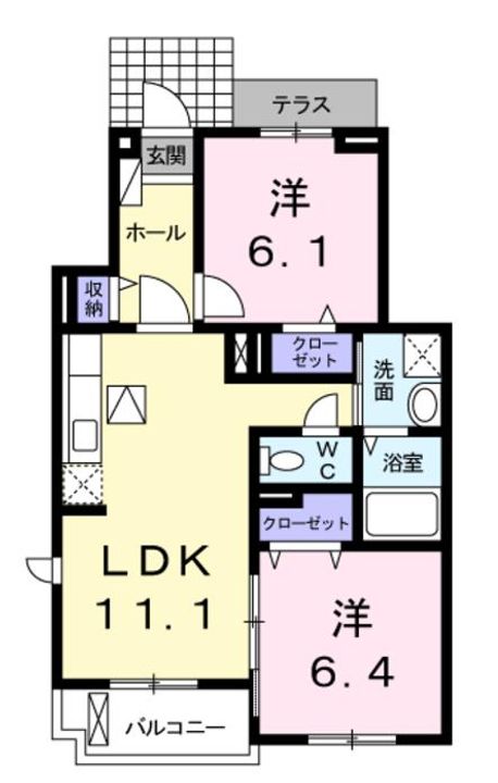 舞子坂ヒルズⅡの間取り
