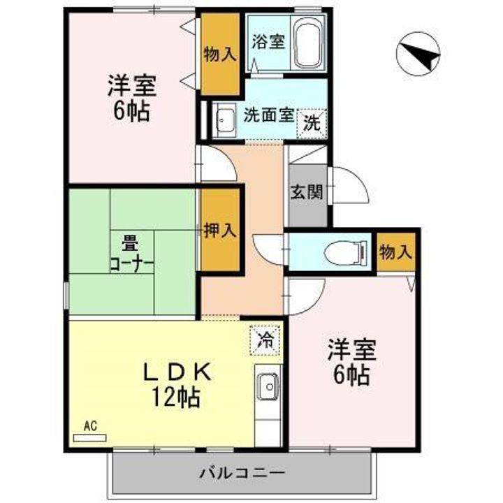 ジュネス・マノアールB棟205の間取り