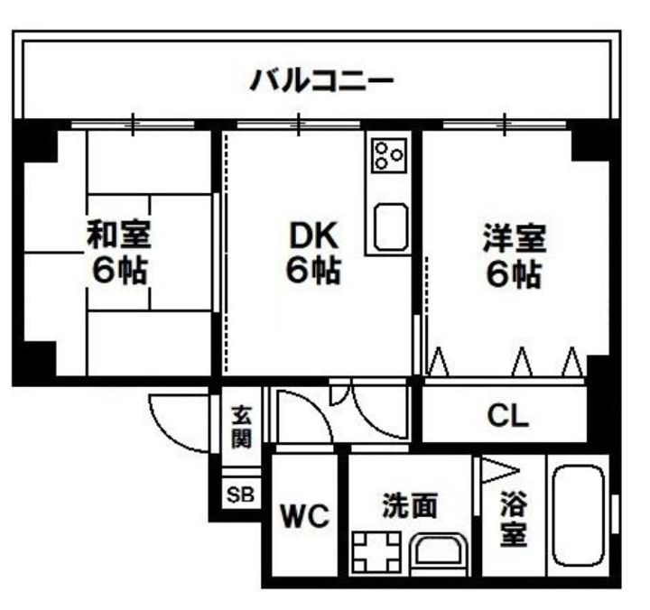 シェルハウス302の間取り