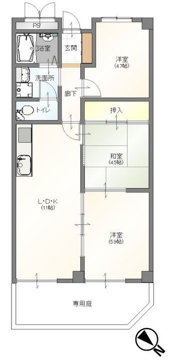 高尾台ハイツの間取り