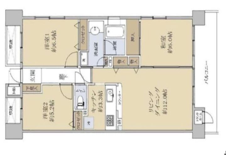 コスモ芦屋川シーサイドテラスの間取り