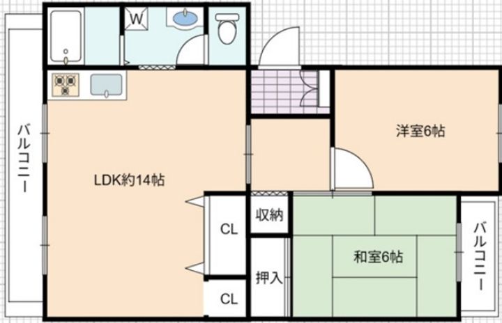 明石貴崎鉄筋住宅5号棟の間取り