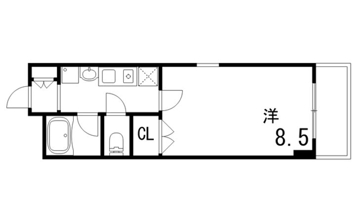 シーズ六甲道の間取り