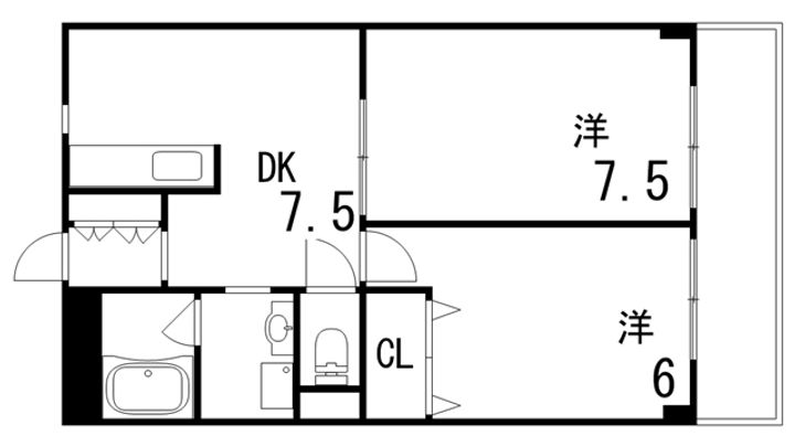 ケイズ本山の間取り