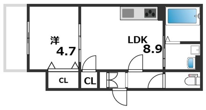 リアン名谷の間取り