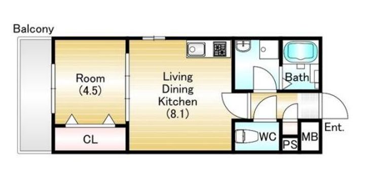 ジーメゾン平磯201の間取り