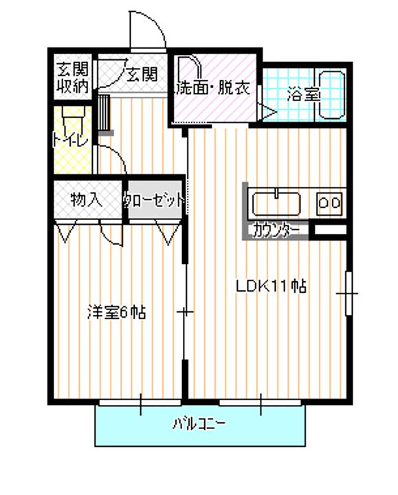アムール青山202の間取り