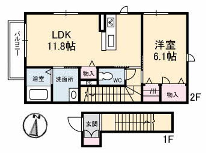 シャーメゾン横井上の間取り