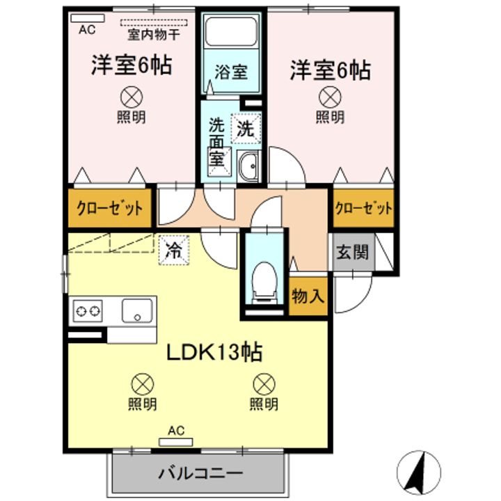 パストラーレ A棟の間取り