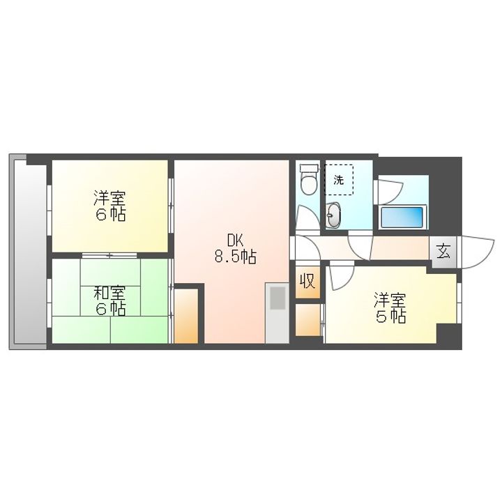 ヤマシタ大元ビルの間取り