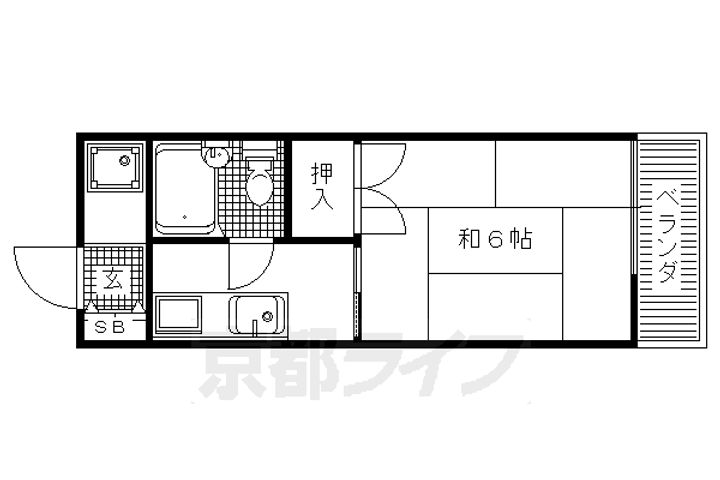 大嶋マンション406の間取り