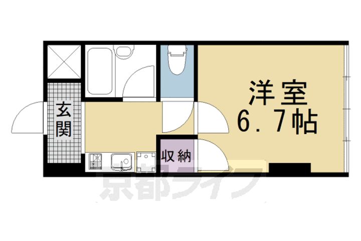 グランタック河原町五条の間取り