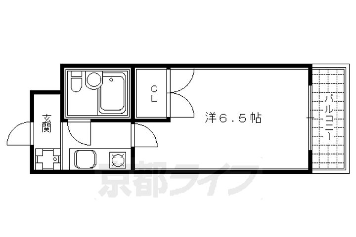 第17長栄シャルマン四条大宮壱番館の間取り