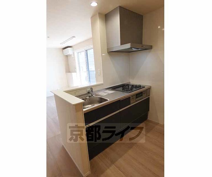京都府京都市伏見区桃山町大島の賃貸アパートのキッチン