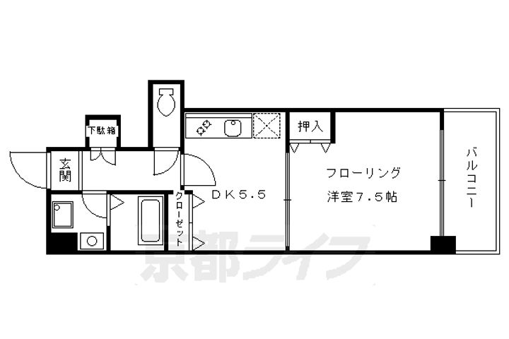 綾小路パレス303の間取り