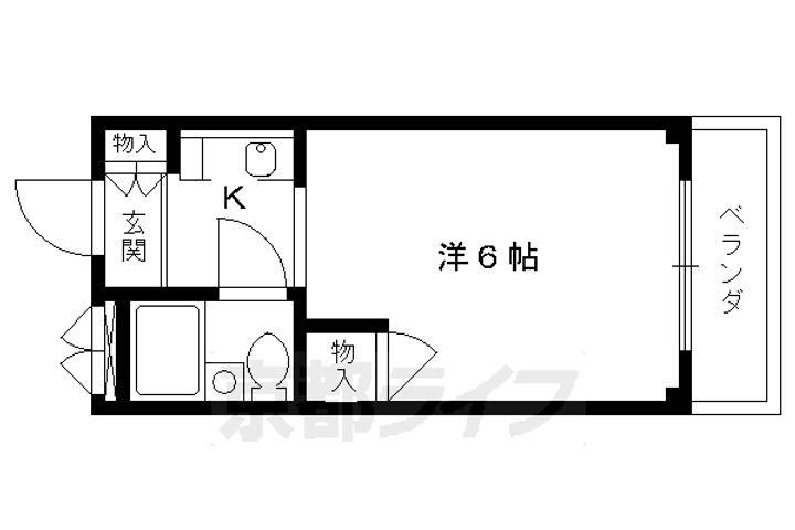 リバーサイド西村202の間取り