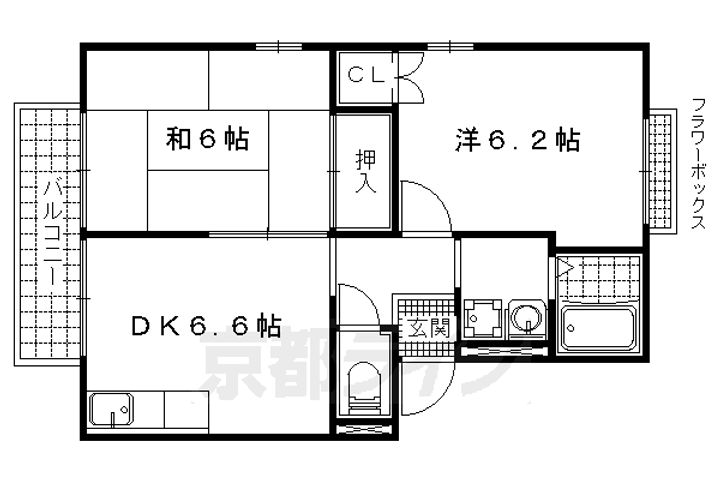 エステートピア松英Ⅱ202の間取り