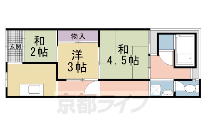 京都府京都市北区紫野上門前町(一戸建)の賃貸物件の間取り