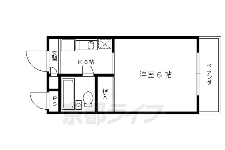 サンライズ淀201の間取り