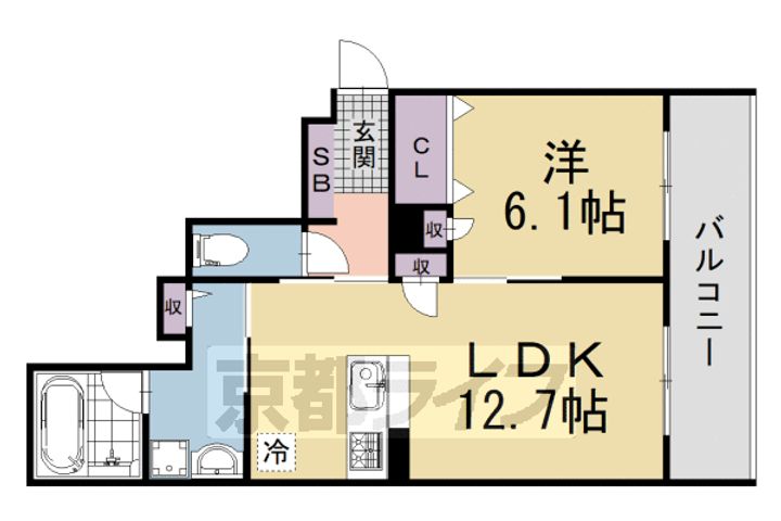 シャーメゾン アオハウオリ101の間取り