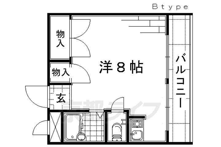 メゾン竹田(墨染)206の間取り