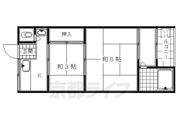 シャトー宝倉416の間取り