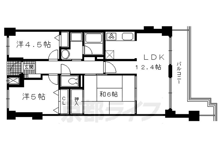 パデシオン宇治木幡の間取り