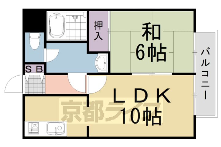 京都府京都市西京区川島寺田町の賃貸アパートの間取り
