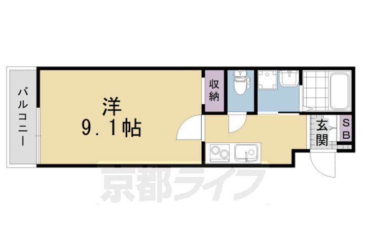 ビエノス京都伏見301の間取り