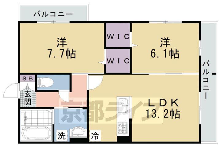 ヴァンソレイユ二条(仮称 D-ROOM京都市中京区西ノ京)の間取り