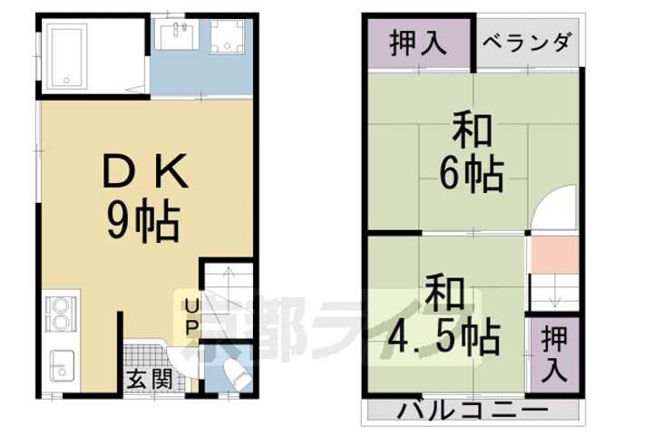 京都府京都市山科区小山北林町(一戸建)の賃貸物件xxの間取り
