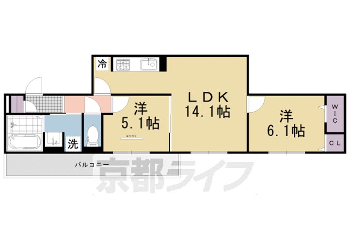 GRAMM奥海印寺 EASTの間取り