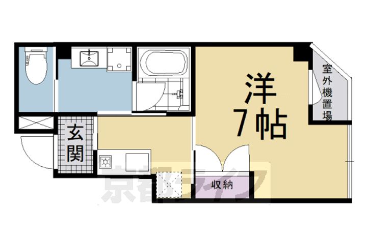 京都府京都市南区東九条中御霊町の賃貸マンションの間取り