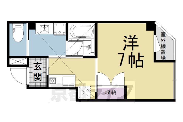 京都府京都市南区東九条中御霊町の賃貸マンションの間取り