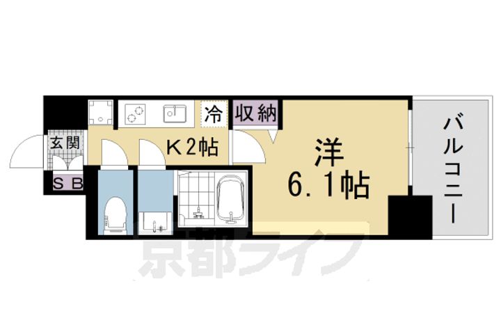 プレサンス大津京町ベルリーヴァの間取り