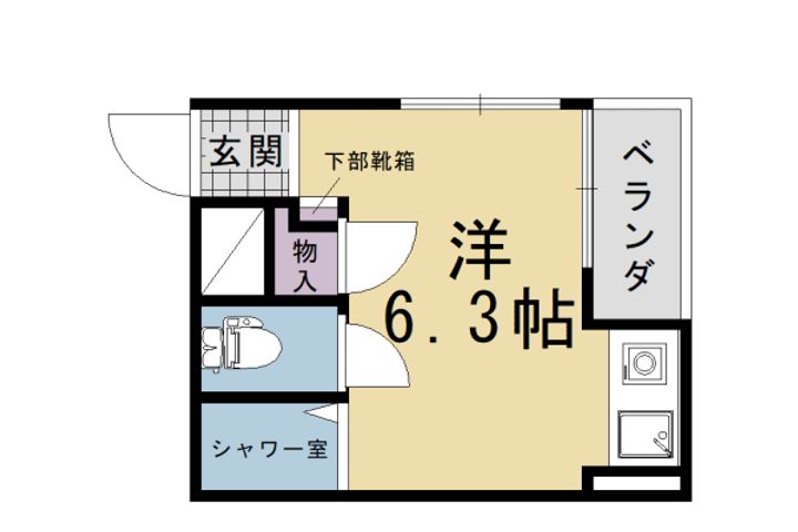 桃山サニーハイツ406の間取り