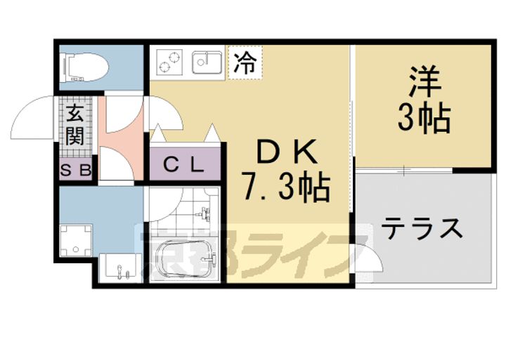 VINA山科WESTの間取り