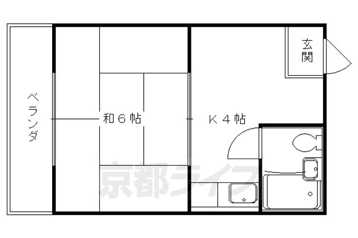 新谷ハイツ2-Dの間取り