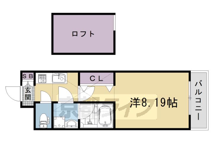 円町レジデンスⅠ302の間取り