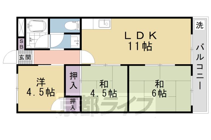 コーポ陽光407の間取り