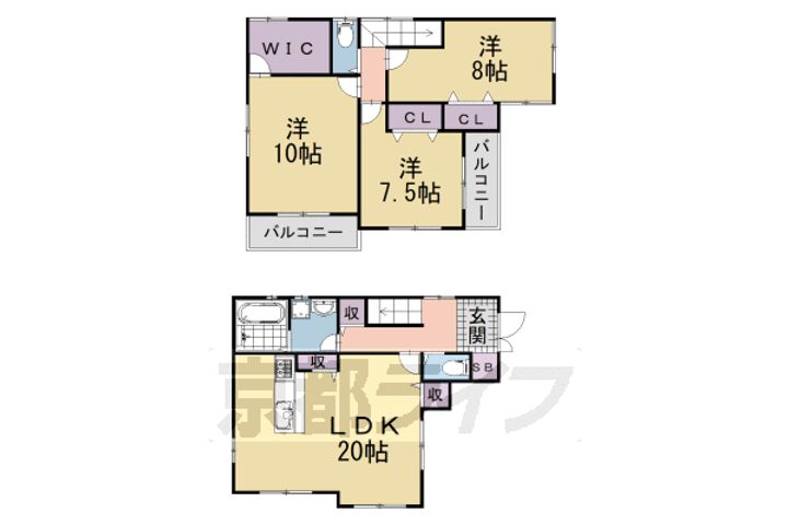 京都府京都市伏見区納所下野(一戸建)の賃貸物件の間取り