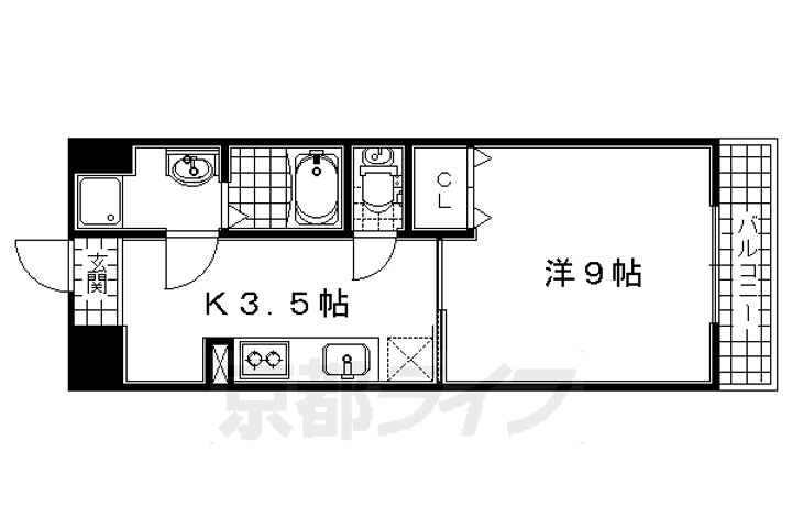 京都府木津川市木津駅前1丁目の賃貸マンションの間取り