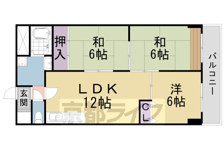 エーデル音羽506の間取り