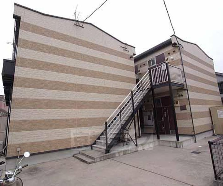 京都府京田辺市東古森の賃貸アパートの外観