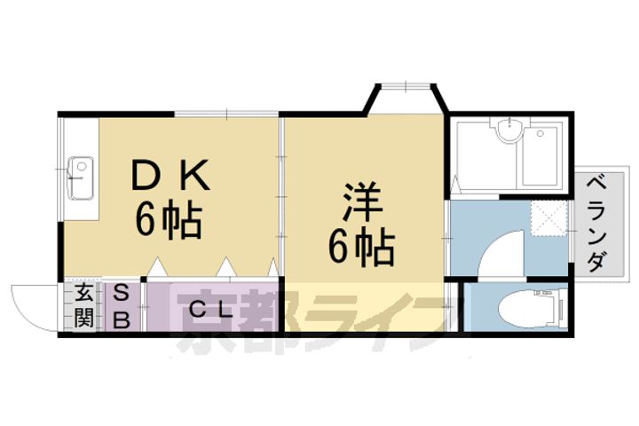 京都府長岡京市開田3丁目の賃貸アパートの間取り