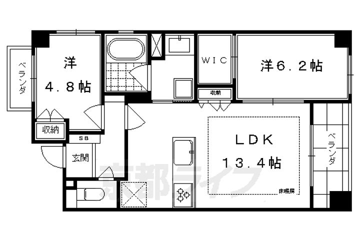 ブランズ京都烏丸御池601の間取り