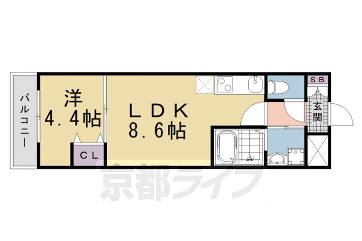 (仮称)伏見区新町一丁目マンション403の間取り